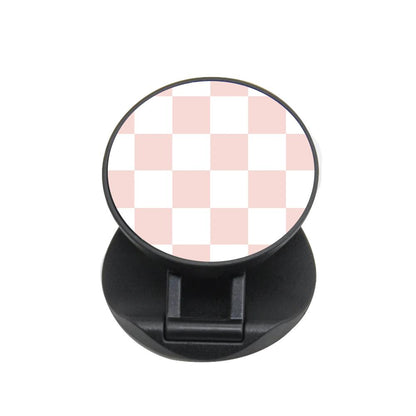 Pink And White Checkers FunGrip