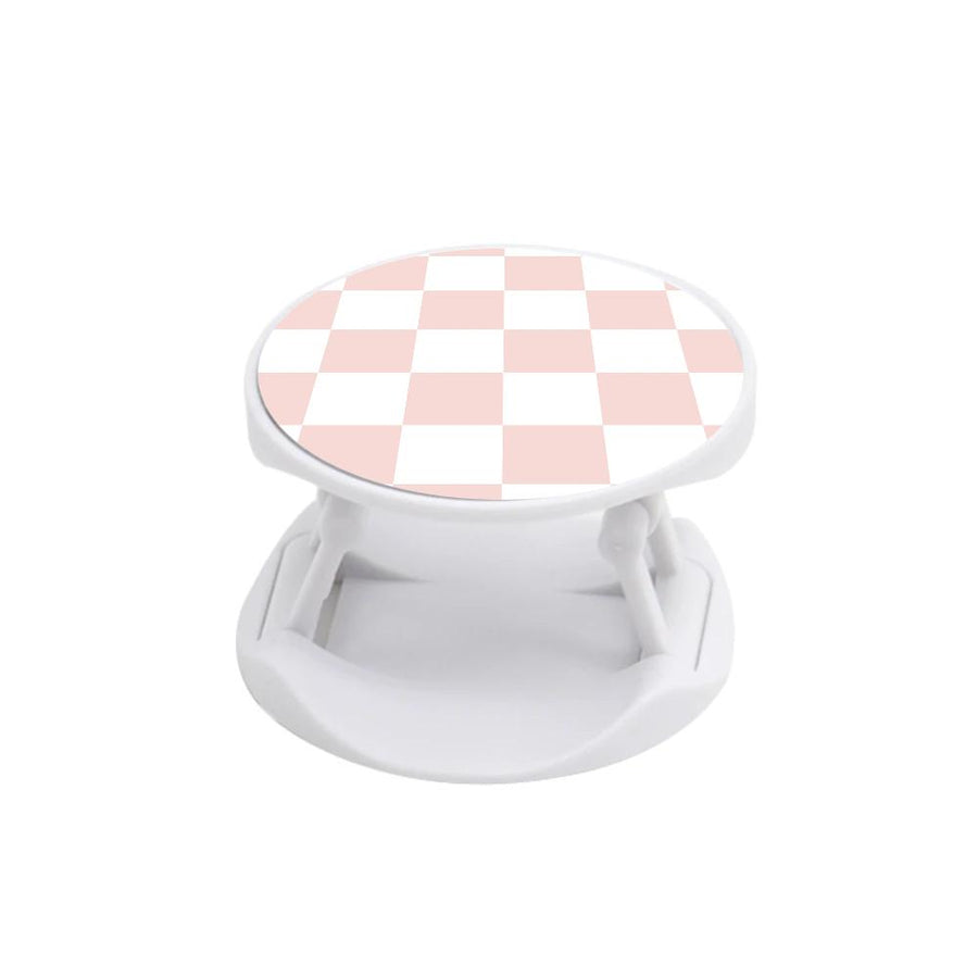 Pink And White Checkers FunGrip