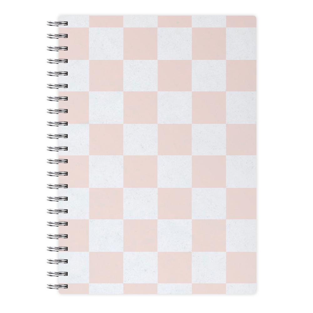 Pink And White Checkers Notebook