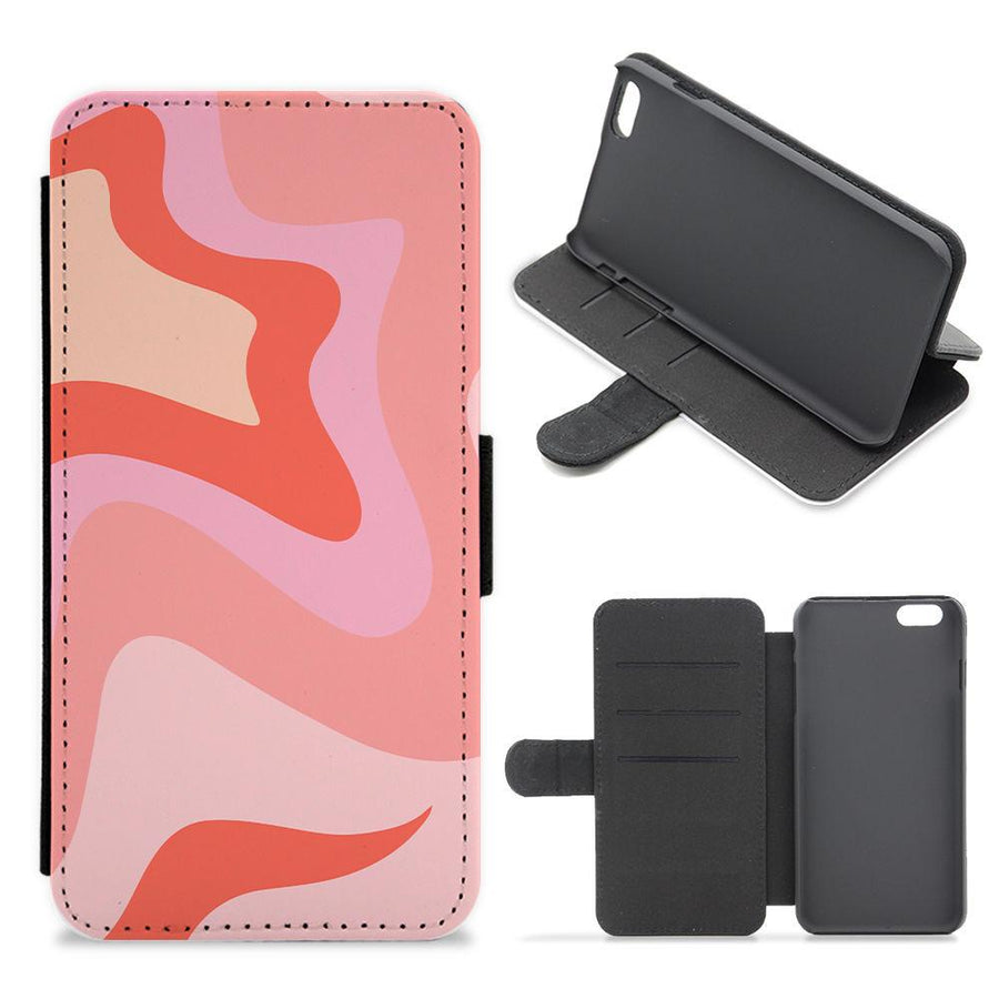 Abstract Pink And Purple Flip / Wallet Phone Case