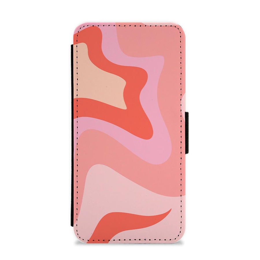 Abstract Pink And Purple Flip / Wallet Phone Case