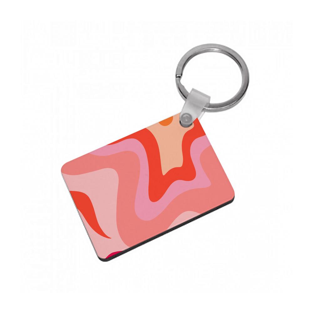 Abstract Pink And Purple Keyring