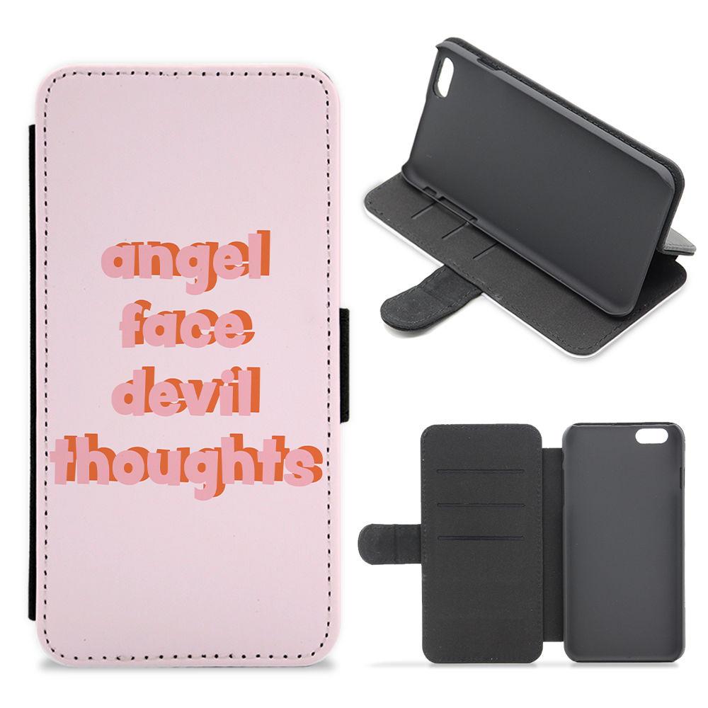 Angel Face Devil Thoughts Flip / Wallet Phone Case