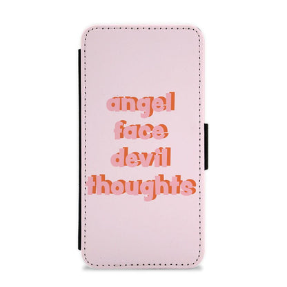 Angel Face Devil Thoughts Flip / Wallet Phone Case