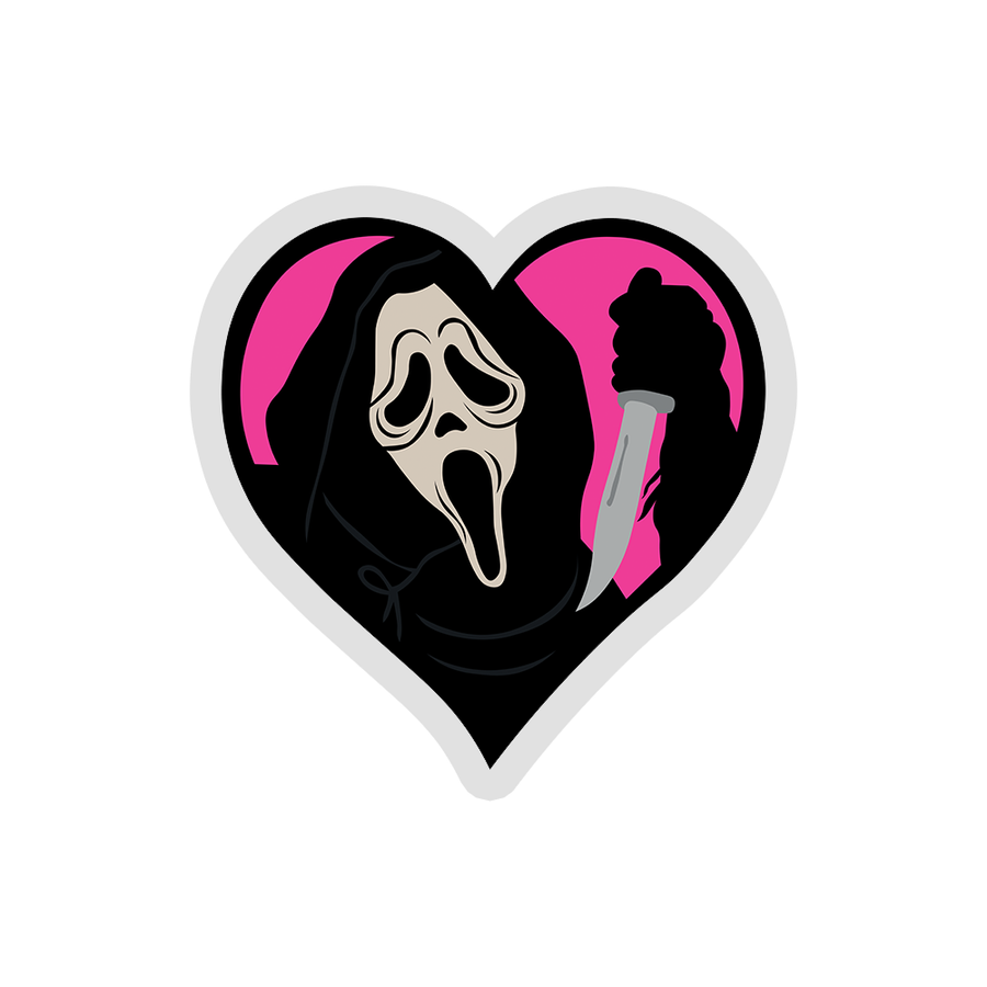 Heart Face - Scream Sticker