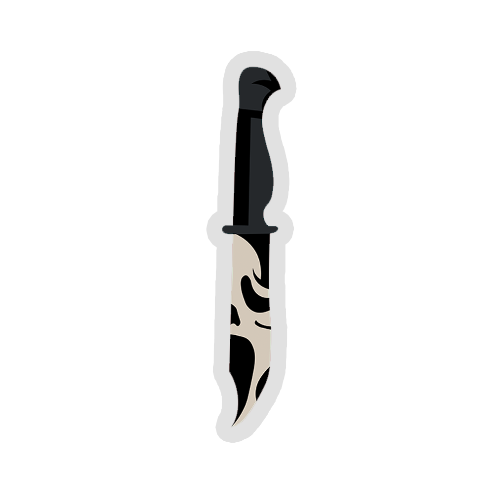 Ghostface Dagger - Scream Sticker