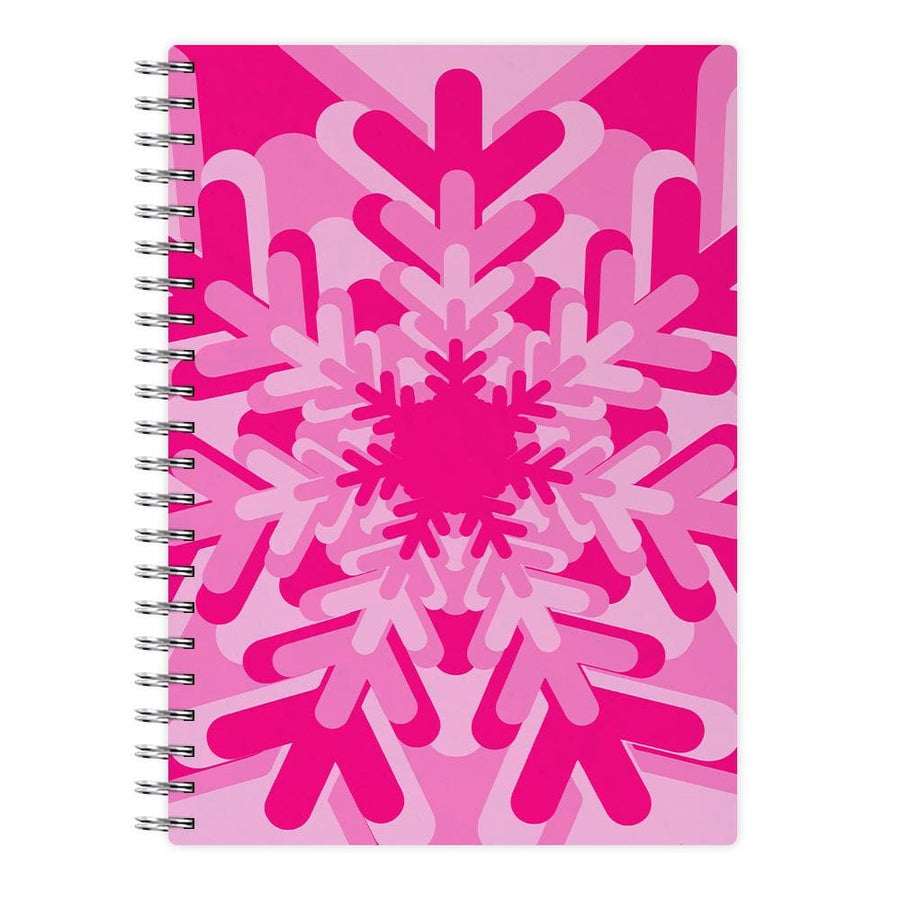 Pink - Colourful Snowflakes Notebook