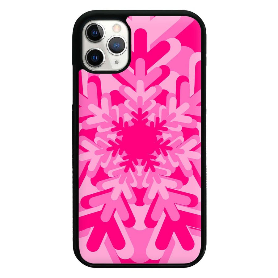 Pink - Colourful Snowflakes Phone Case