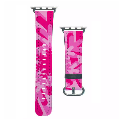 Pink - Colourful Snowflakes Apple Watch Strap