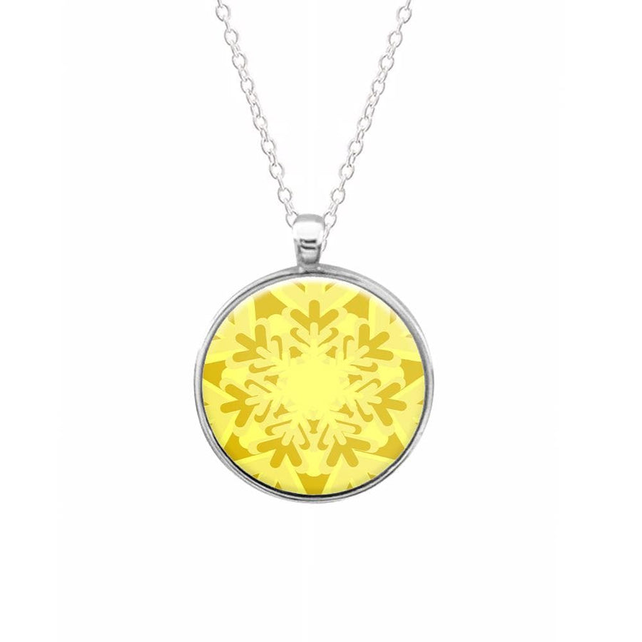 Yellow - Colourful Snowflakes Necklace