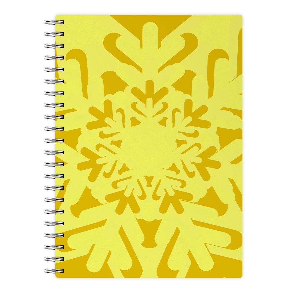 Yellow - Colourful Snowflakes Notebook