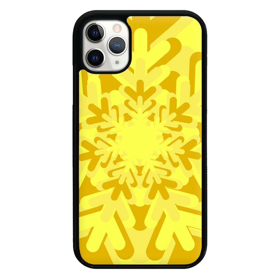 Yellow - Colourful Snowflakes Phone Case