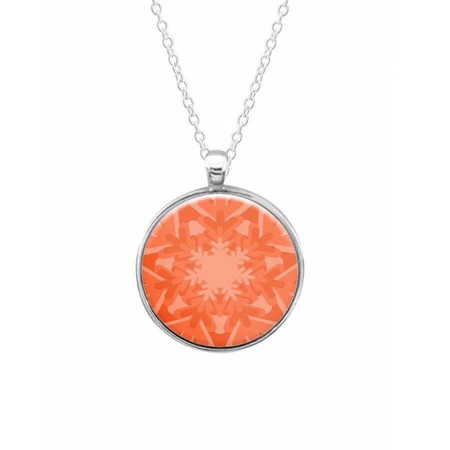 Orange - Colourful Snowflakes Necklace