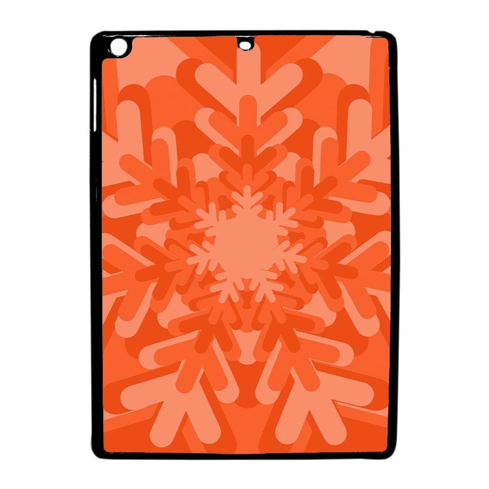 Orange - Colourful Snowflakes iPad Case