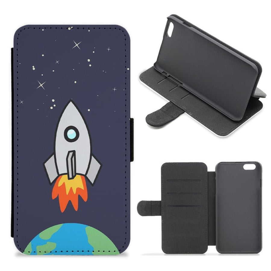Rocket Launch - Space Flip / Wallet Phone Case