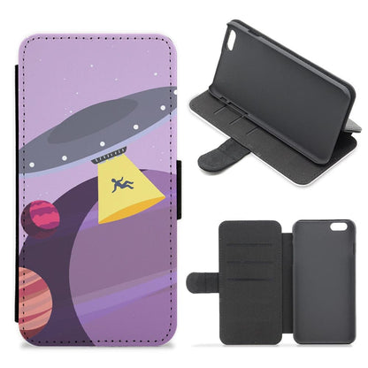 Alien Invasion - Space Flip / Wallet Phone Case