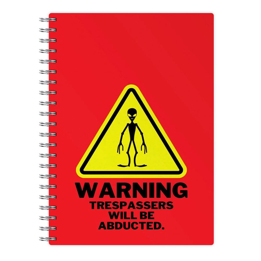 Warning Abduction - Space Notebook