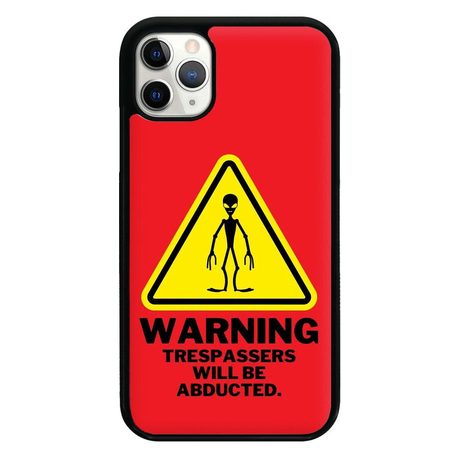 Warning Abduction - Space Phone Case