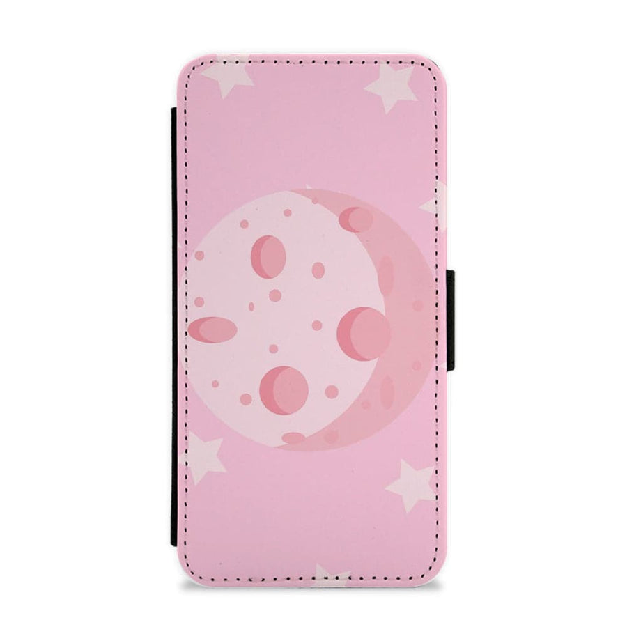 Pink Moon - Space Flip / Wallet Phone Case