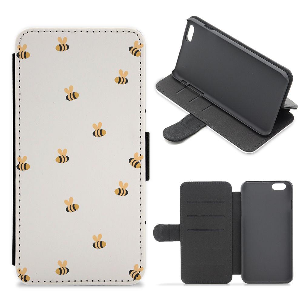 Spring Bee Pattern Flip / Wallet Phone Case