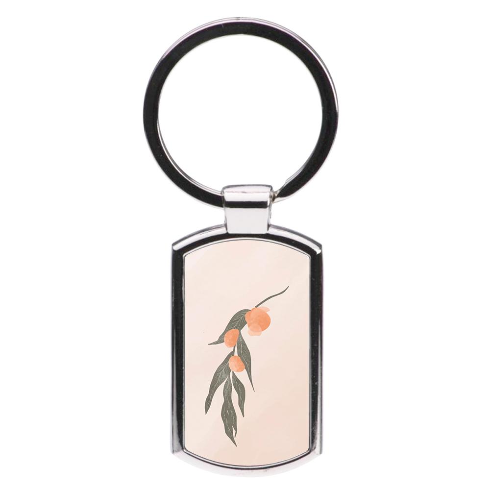 Spring Peaches Luxury Keyring