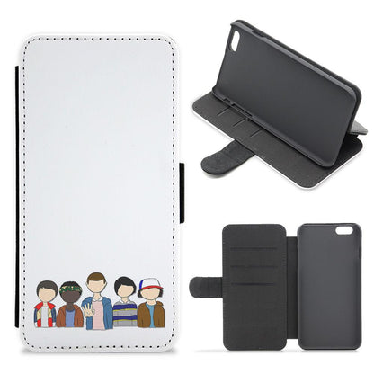 Stranger Cartoon Characters Flip / Wallet Phone Case