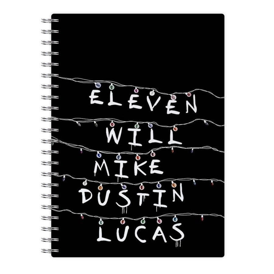 Eleven, Will, Mike, Dustin & Lucas - Stranger Things Notebook - Fun Cases