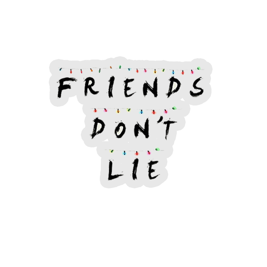 Friends Don't Lie Lights - Stranger Things Sticker