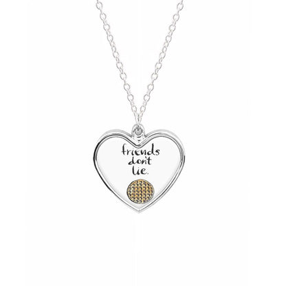 Friends Don't Lie Waffle Necklace