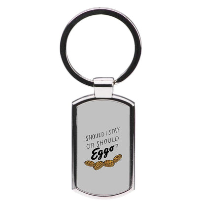 Should I Stay Or Should I Eggo - Stranger Things Luxury Keyring