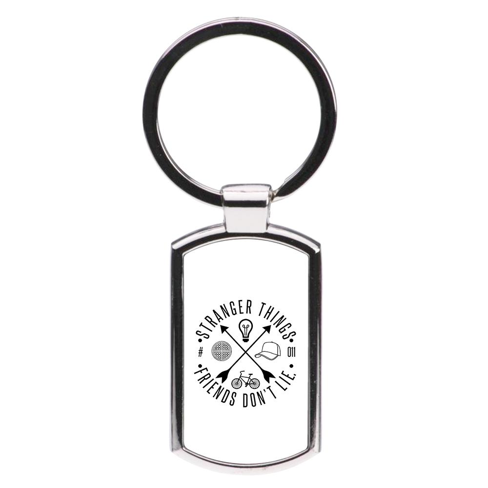 Friends Don't Lie - White Stranger Things Luxury Keyring