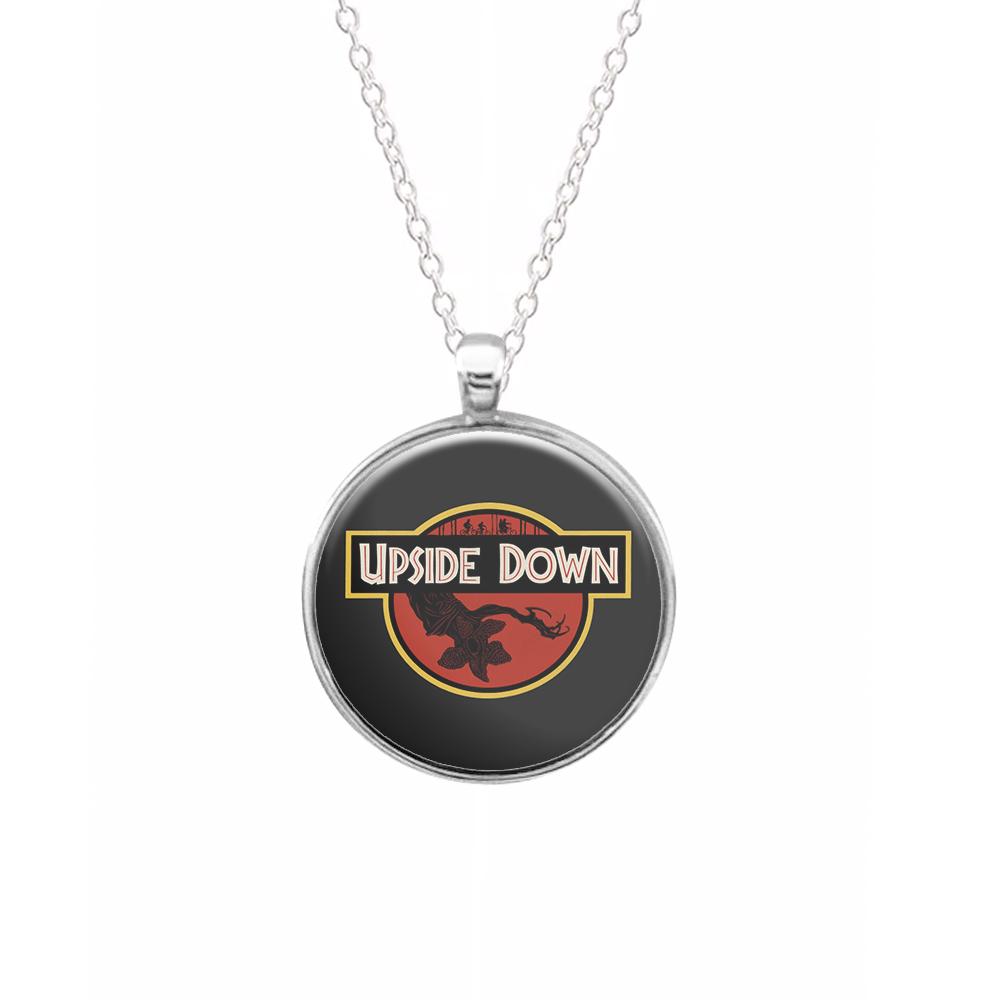 Upside Down - Jurassic Inspired Stranger Things Necklace