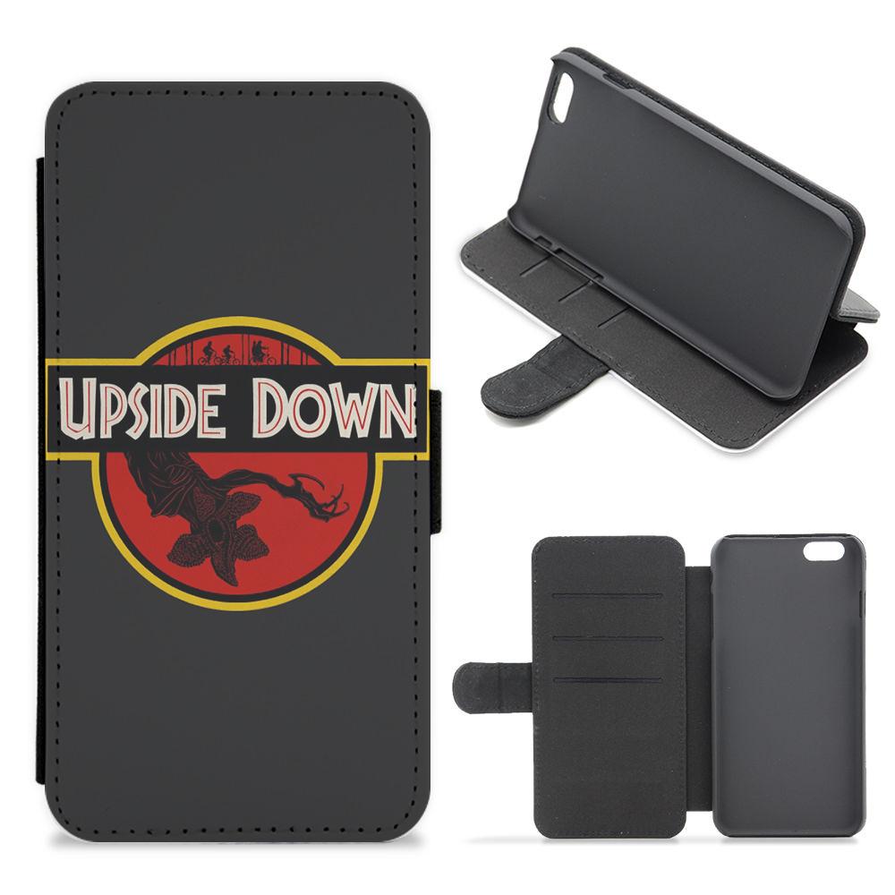 Upside Down - Jurassic Inspired Stranger Things Flip / Wallet Phone Case