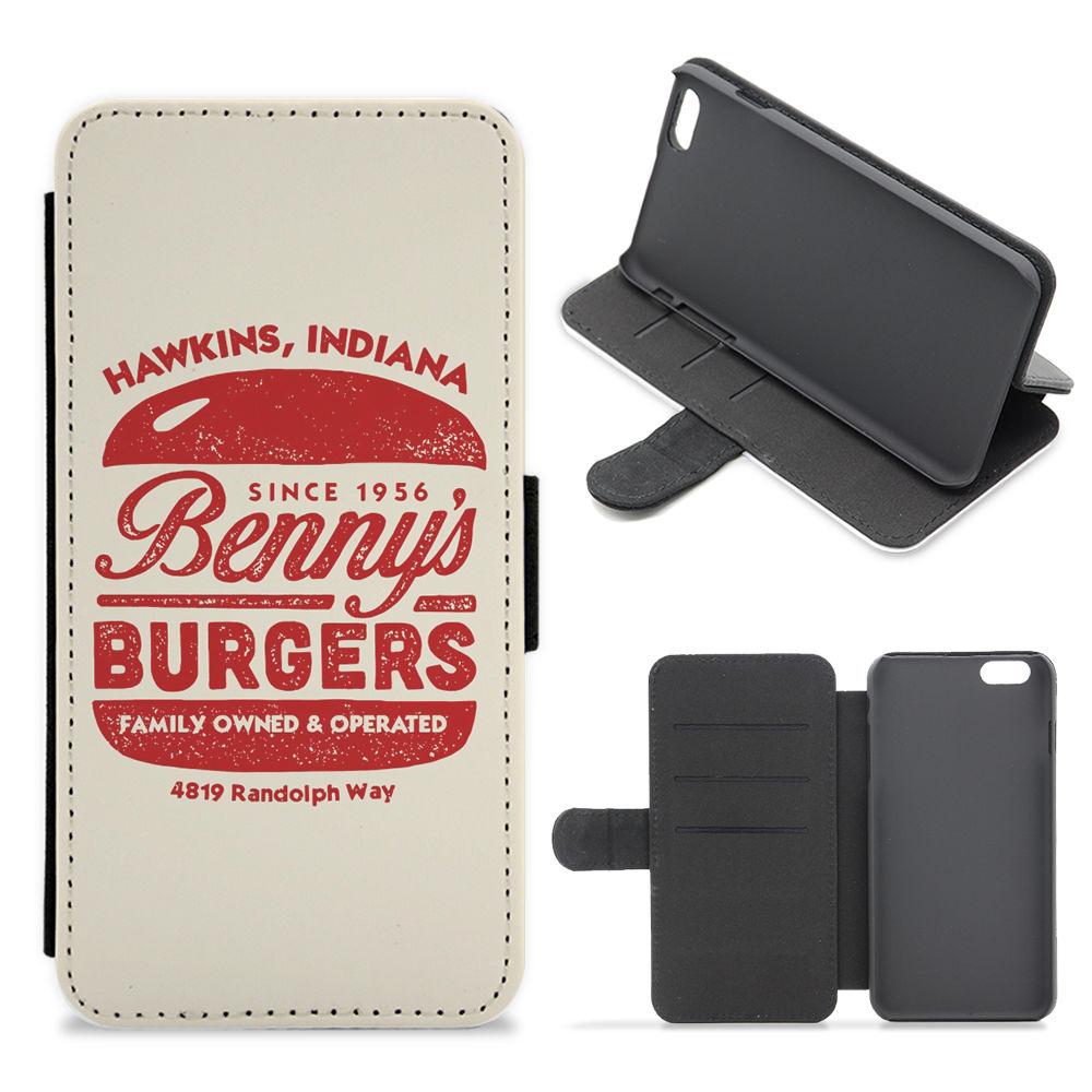 Benny's Burgers - Stranger Things Flip / Wallet Phone Case