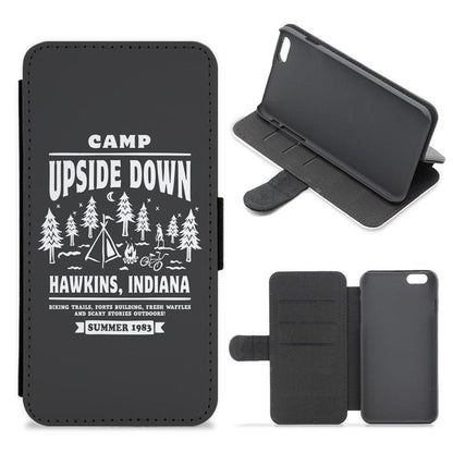 Camp Upside Down - Stranger Things Flip / Wallet Phone Case