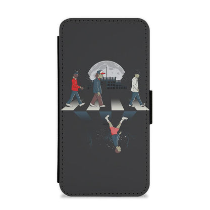 Upside Down Road - Stranger Things Flip / Wallet Phone Case