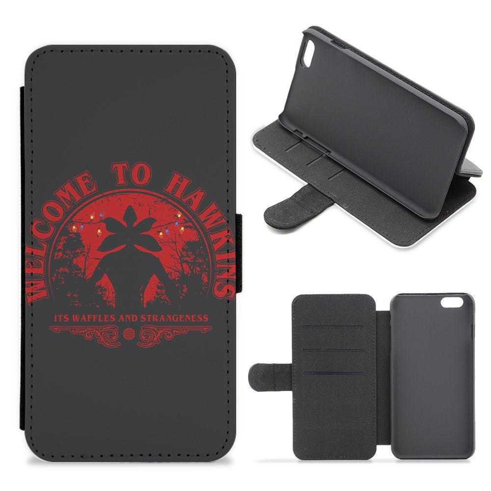 Welcome To Hawkings - Stranger Things Flip / Wallet Phone Case