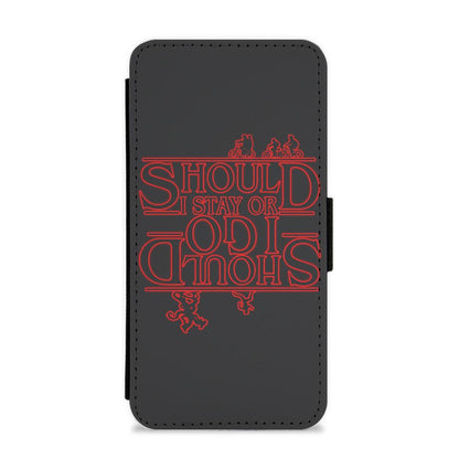 Should I Stay Or Should I Go Upside Down - Stranger Things Flip / Wallet Phone Case