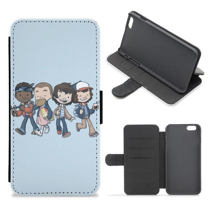 Cartoon Gang - Stranger Things Flip / Wallet Phone Case