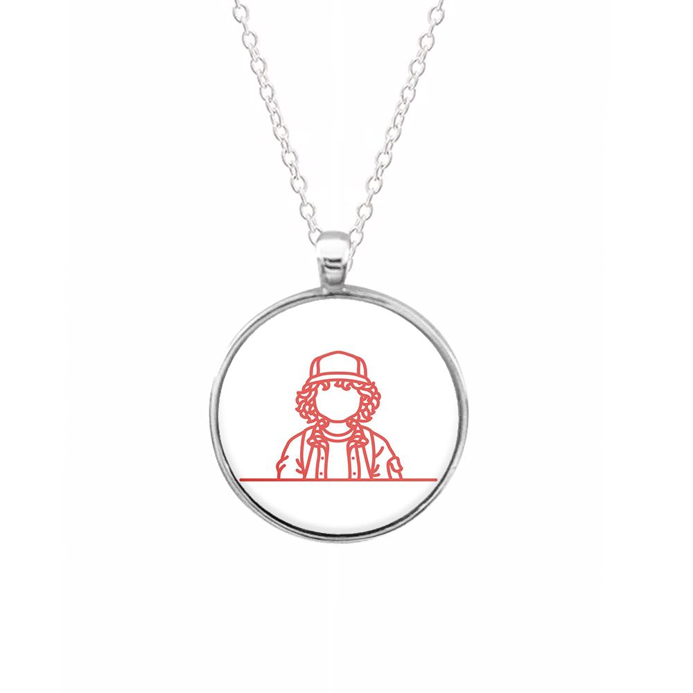 Dustin Outline - Stranger Things Necklace