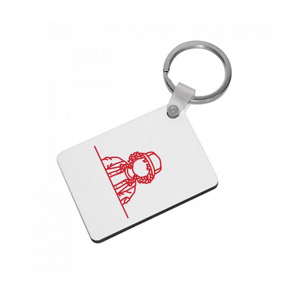 Dustin Outline - Stranger Things Keyring