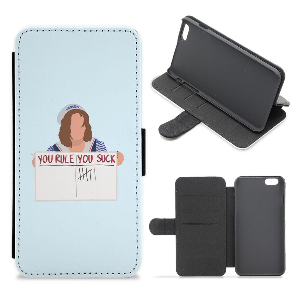 You Suck Tally - Stranger Things Flip / Wallet Phone Case