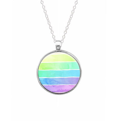 Summer Rainbow Stripes Keyring - Fun Cases