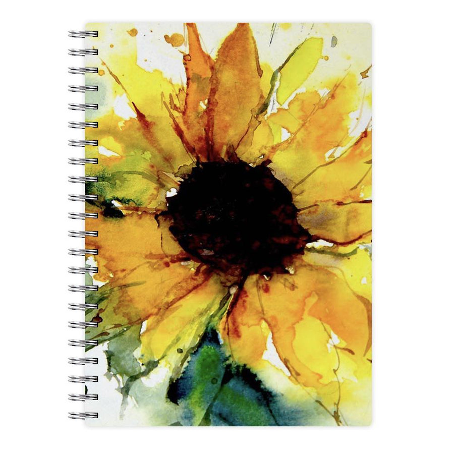 Watercolour Sunflower Notebook - Fun Cases