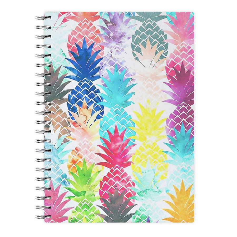Watercolour Pineapple Pattern Notebook - Fun Cases