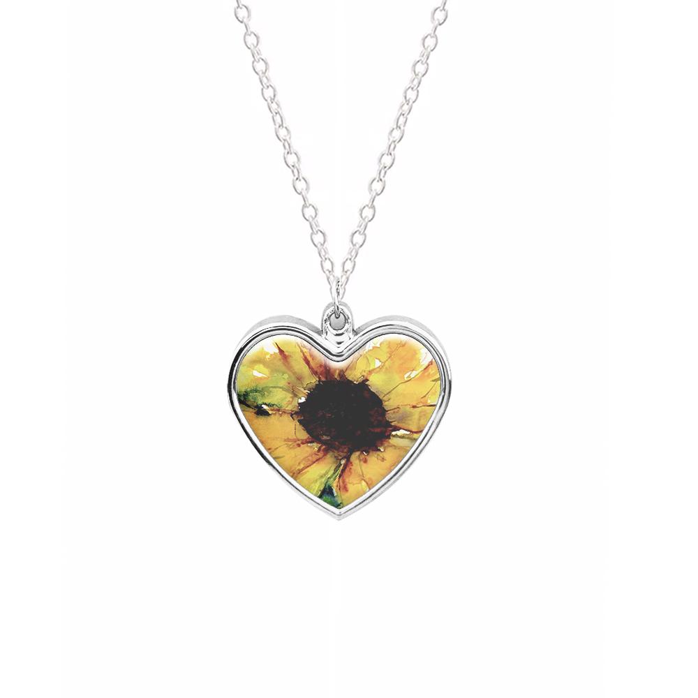 Watercolour Sunflower Necklace