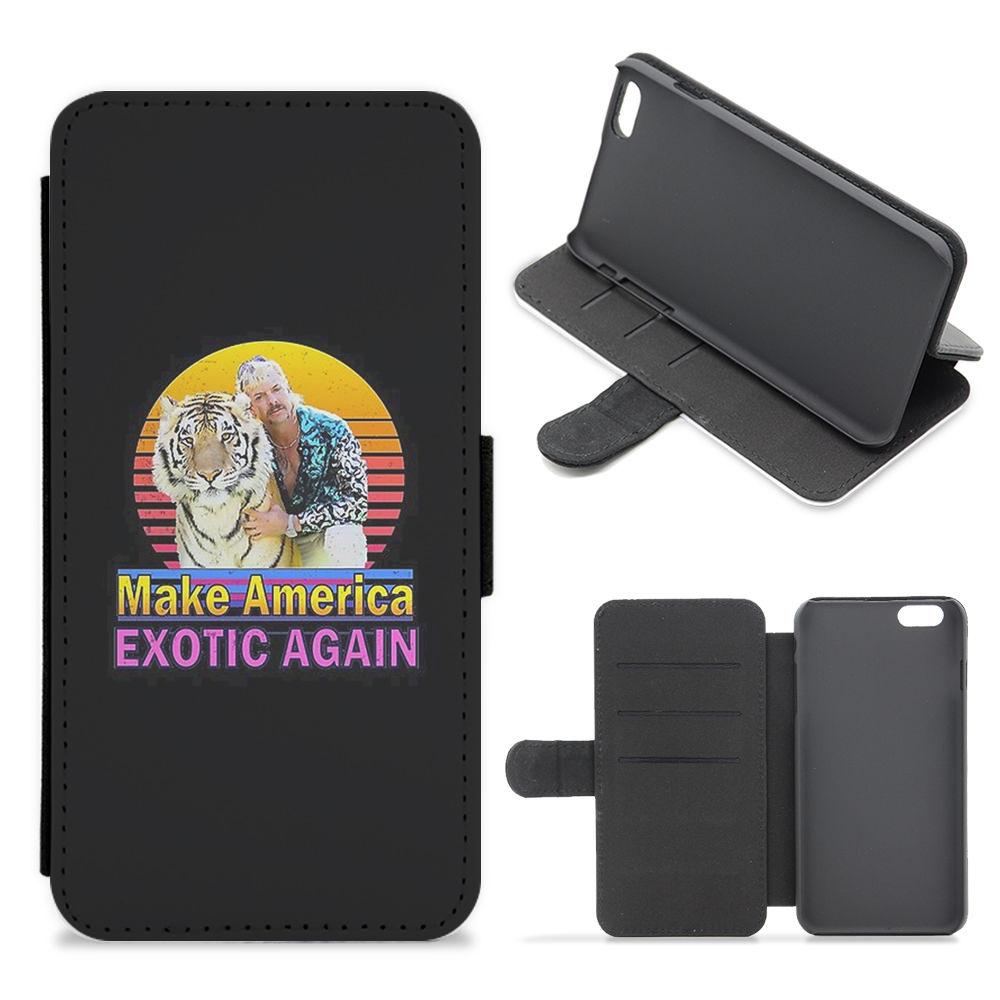 Make America Exotic Again Black - Tiger King Flip / Wallet Phone Case