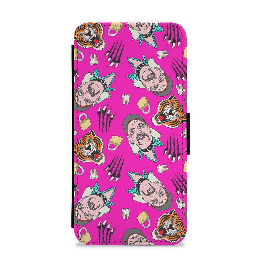 Joe Exotic Pink Pattern - Tiger King Flip / Wallet Phone Case