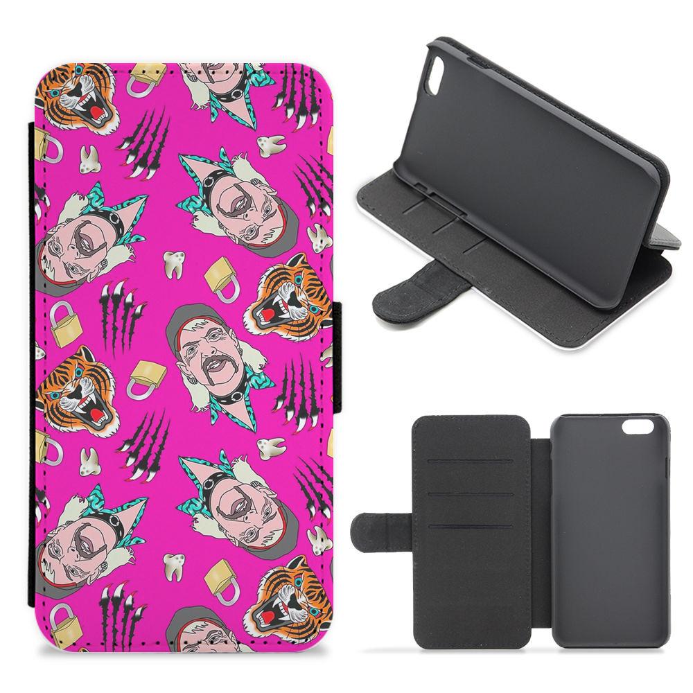 Joe Exotic Pink Pattern - Tiger King Flip / Wallet Phone Case