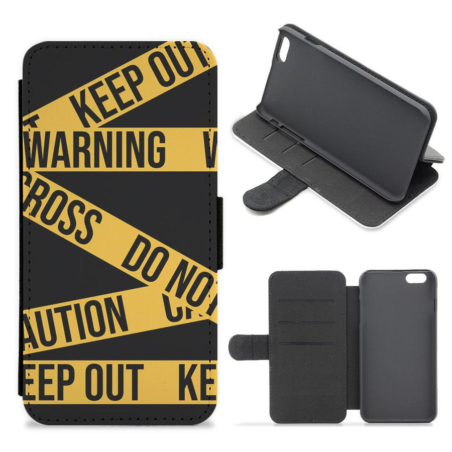 Warning Tapes Flip / Wallet Phone Case